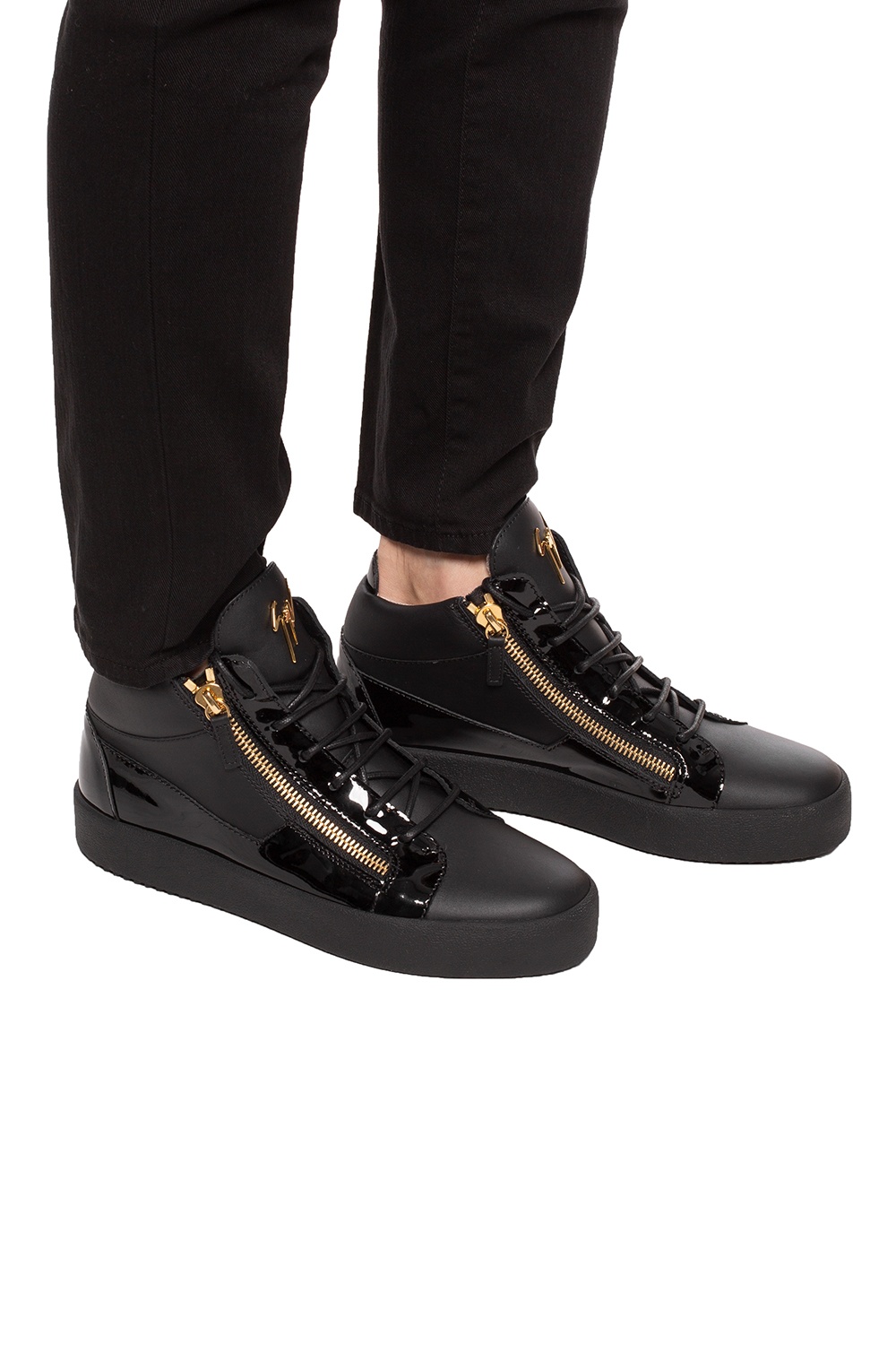 Giuseppe Zanotti May London Leather Sneaker Shoes